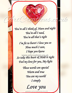 red love heart verse